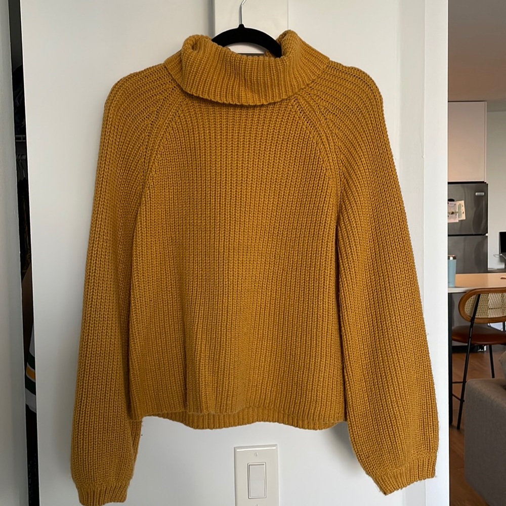 Mustard mock neck sweater